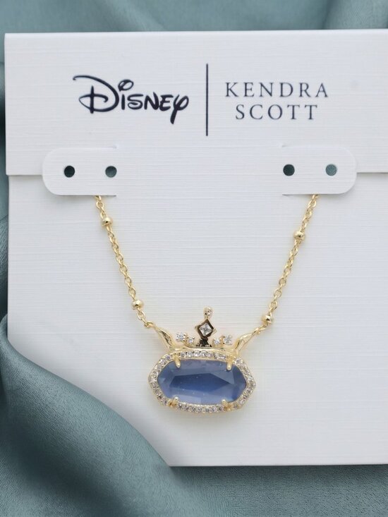 Kendra Scott Jewelry - Kendra Scott Disney Elisa Gold Blue Mother Pearl 'Kind' Necklace NEW Perfect con